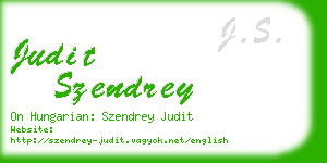 judit szendrey business card